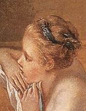Fran&ccedil;ois Boucher, Ruhendes M&auml;dchen (1751, Wallraf-Richartz Museum, detail of face).jpg