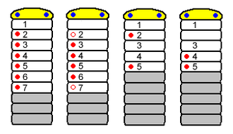 Four types of arthropods showing the acron and 9 head and/or body segments. Trilobites and chelicerates are shown with 7 head segments, and crustaceans and tracheates with 5 head segments. Of these, the first head segment of chelicerates and the second head segment of trachates is lost in development. All four start with an acron at the anterior end bearing compound eyes. All have nephridia on some or all head segments, some of which are lost in development in chelicerates. All&mdash;other than chelicerates&mdash;have antennae on the first head segment, and crustaceans also have antennae on the second head segment. Only chelicerans have chelicera, on the second head segment and first body segment, and pedipalps, on the third body segment. Crustaceans have mandibles on the third head segment and maxillae on each of the fourth and fifth head segments. Trilobites and chelicerates bear legs on all remaining head segments, but crustaceans and tracheates have legs on the anterior body segments.