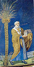 Mosaic of Felix IV (III) in Santi Cosma e Damiano, Rome, Italy (527&ndash;530).jpg