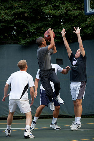 File:Barack Obama playing basketball with members of Congress and Cabinet secretaries 2.jpg