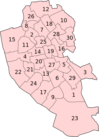 File:Liverpool City Council Wards - Numbered.svg