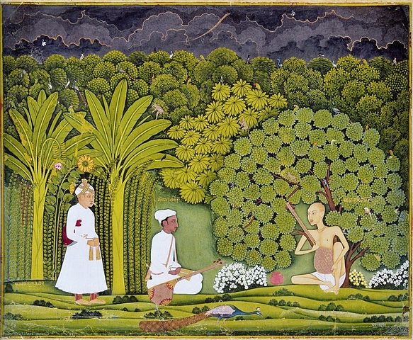 File:Akbar and Tansen visit Haridas.jpg