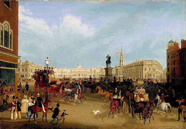 File:Trafalgar Square by James Pollard.jpg