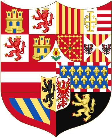 File:Middle Arms of Carles V Holy Roman Emperor, Charles I as King of Spain.svg