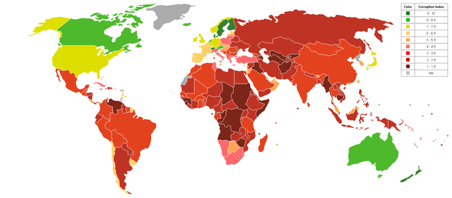 File:World Map Index of perception of corruption.png
