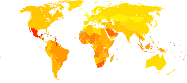 File:Diabetes mellitus world map - DALY - WHO2004.svg
