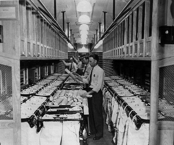 File:Railway Post Office at work 1965.JPG