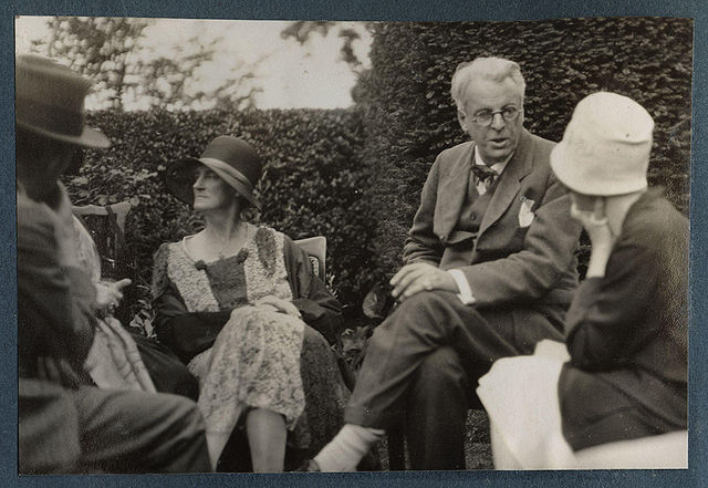 File:Walter de la Mare, Bertha Georgie Yeats (n&eacute;e Hyde-Lees), William Butler Yeats, unknown woman by Lady Ottoline Morrell.jpg