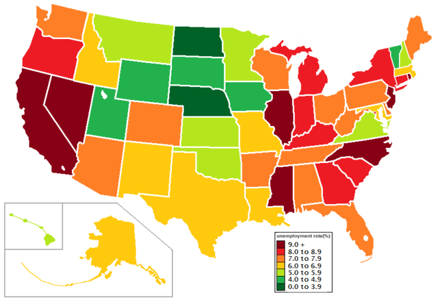 File:Map of U.S. states by unemployment rate.png