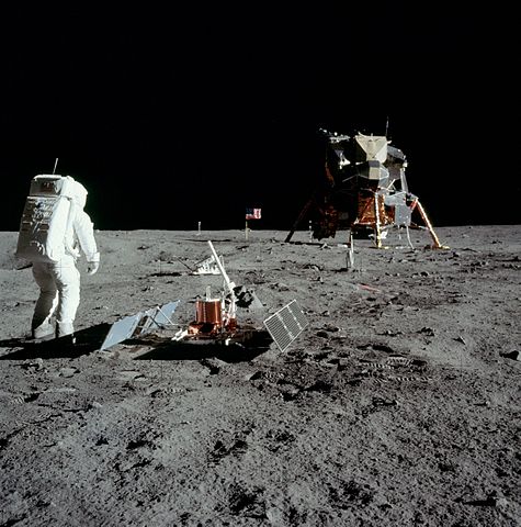 File:Aldrin with experiment.jpg
