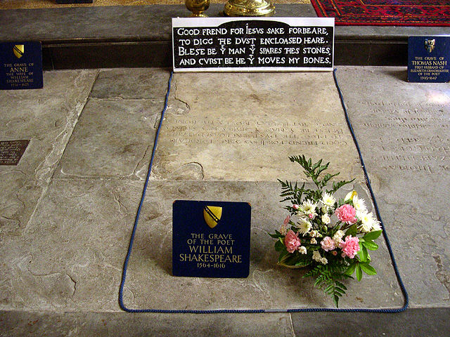 File:Shakespeare grave -Stratford-upon-Avon -3June2007.jpg