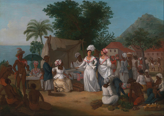 File:Agostino Brunias - A Linen Market with a Linen-stall and Vegetable Seller in the West Indies - Google Art Project.jpg