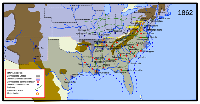 File:Map of American Civil War in 1862.svg