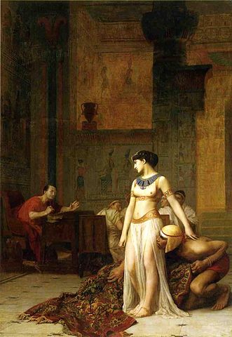 File:Cleopatra and Caesar by Jean-Leon-Gerome.jpg