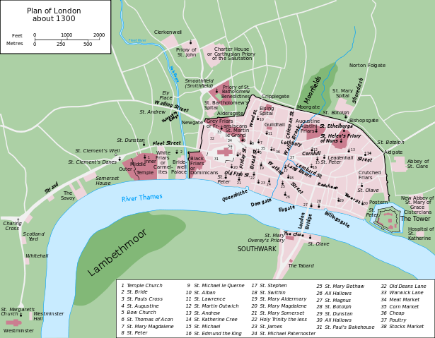 File:Map of London, 1300.svg