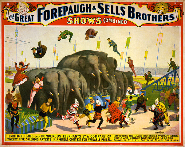 File:Flickr - &hellip;trialsanderrors - Terrific flights over ponderous elephants, poster for Forepaugh ^ Sells Brothers, ca. 1899.jpg