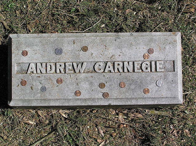 File:Andrew Carnegie Footstone 2010.JPG