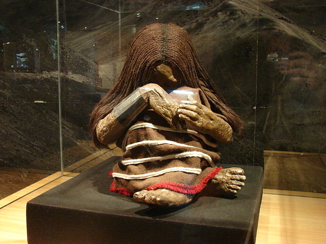 File:The replica of the plomo mummy at the Museo Nacional de Historia Natural in Sangtiago Chile 2009 May 24.JPG