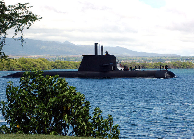 File:US Navy 040823-N-3019M-003 The Australian Collins-class submarine, HMAS Rankin (SSK 78), enters Pearl Harbor for a port visit after completing exercises in the Pacific region.jpg