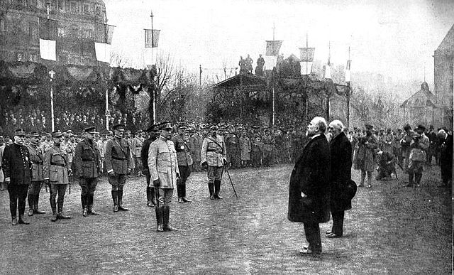 File:Philippe P&eacute;tain received his marshal's baton in 1918, Metz, France.jpg