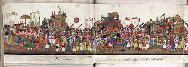 File:A panorama in 12 folds showing the procession of the Emperor Bahadur Shah to celebrate the feast of the 'Id., 1843.jpg