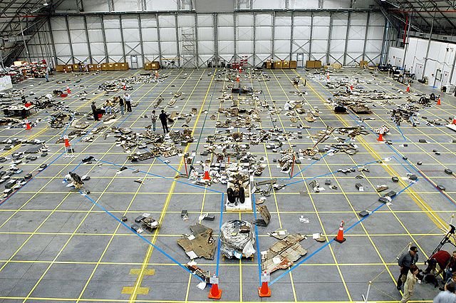 File:STS-107-Debris KSC Hangar.jpg