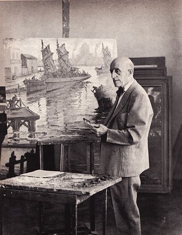 File:Quinquela Mart&iacute;n en su estudio.jpg