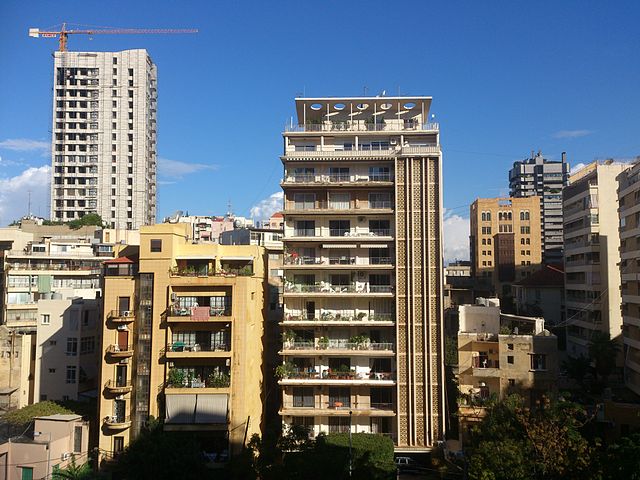 File:Tall apartment buildings in Al-Hamra district in Northwest Beirut, Oct 2012.jpg