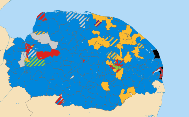 File:Norfolk UK local election results 2011 map.svg