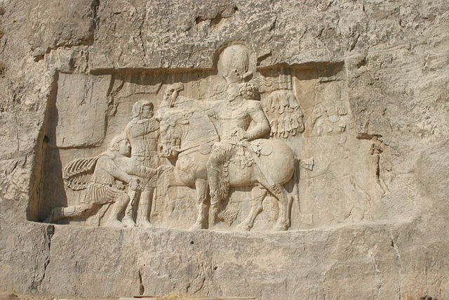 File:Relief of Shapur I capturing Valerian.jpg