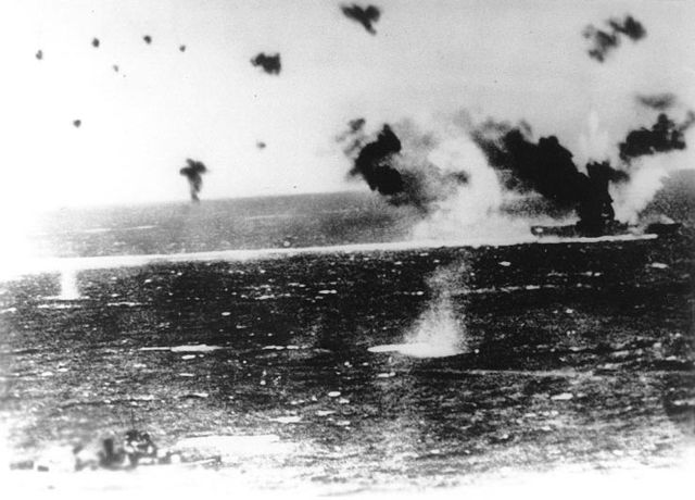 File:USS Lexington under attack at Coral Sea.jpg