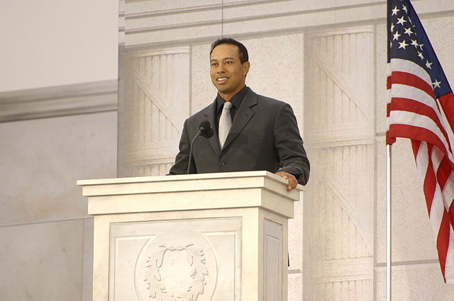 File:Tiger Woods speaks at We Are One.JPG