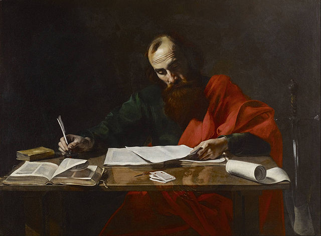 File:Probably Valentin de Boulogne - Saint Paul Writing His Epistles - Google Art Project.jpg