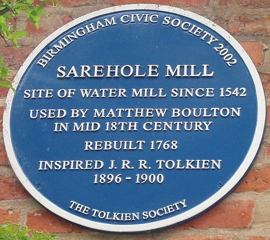 File:Tolkien's Sarehole Mill blue plaque-persp.jpg