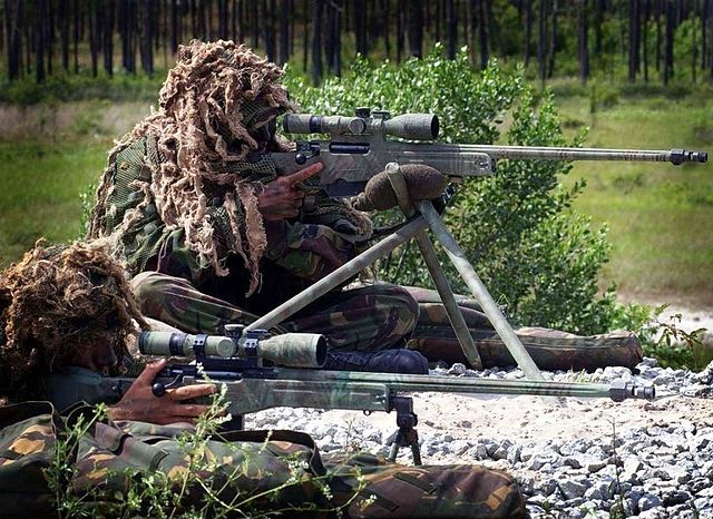 File:Royal Marines snipers displaying their L115A1 rifles.jpg