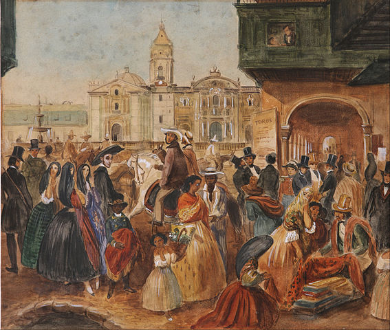 File:Juan Mauricio Rugendas - Study for Lima&rsquo;s Main Square - Google Art Project.jpg