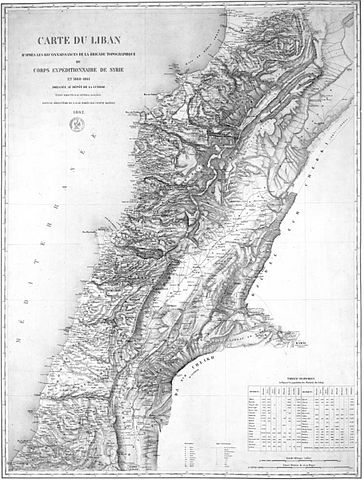 File:Lebanon as envisaged by French General Charles-Marie-Napol&eacute;on de Beaufort d'Hautpoul Beaufort d'Hautpoul in 1862.jpg