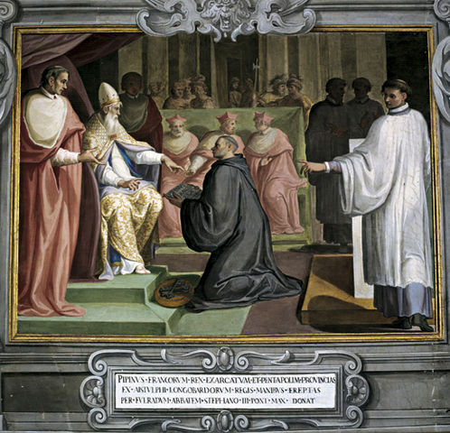 File:La donacion de Pipino el Breve al Papa Esteban II.jpg
