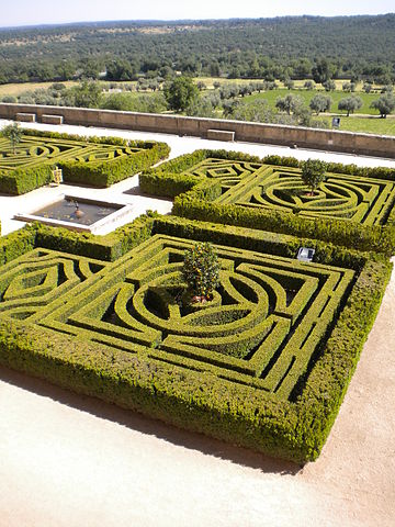 File:Monastery El Escorial Spain Gardens Old Style Cut Into A Maze Pattern for Walking.jpg