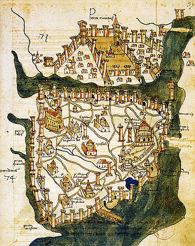 File:Map of Constantinople (1422) by Florentine cartographer Cristoforo Buondelmonte.jpg