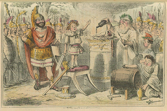 File:Comic History of Rome Table 06 Hannibal whilst even yet a child swears eternal hatred to the Romans.jpg