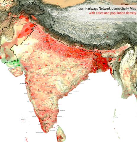 File:Indian Railways Network Connectivity Map with cities and population density.png