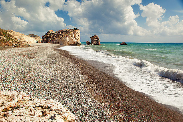 File:Petra tou romiou beach.jpg