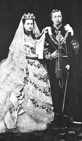 File:King Edward VII and Queen Alexandra - Wedding -1863.jpg