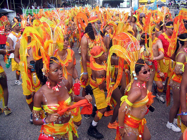 File:Orange Carnival Masqueraders in Trinidad.jpg