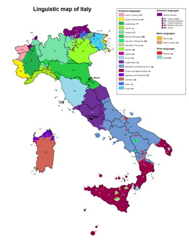 File:Linguistic map of Italy.png