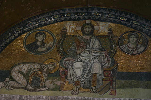 File:Imperial Gate mosaic in Hagia Sophia.jpg