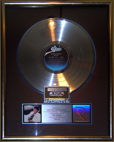 File:Thriller platinum record, Hard Rock Cafe Hollywood.JPG