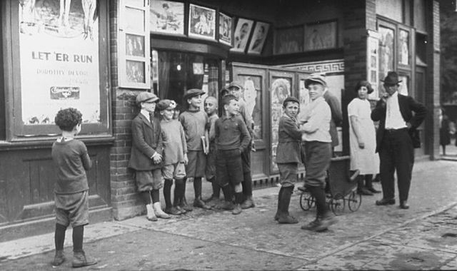 File:Boys in front of the movie theatre on Dundas Street.jpg