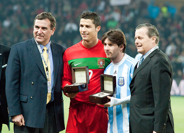 File:Cristiano Ronaldo (L), Lionel Messi (R) &ndash; Portugal vs. Argentina, 9th February 2011 (1).jpg